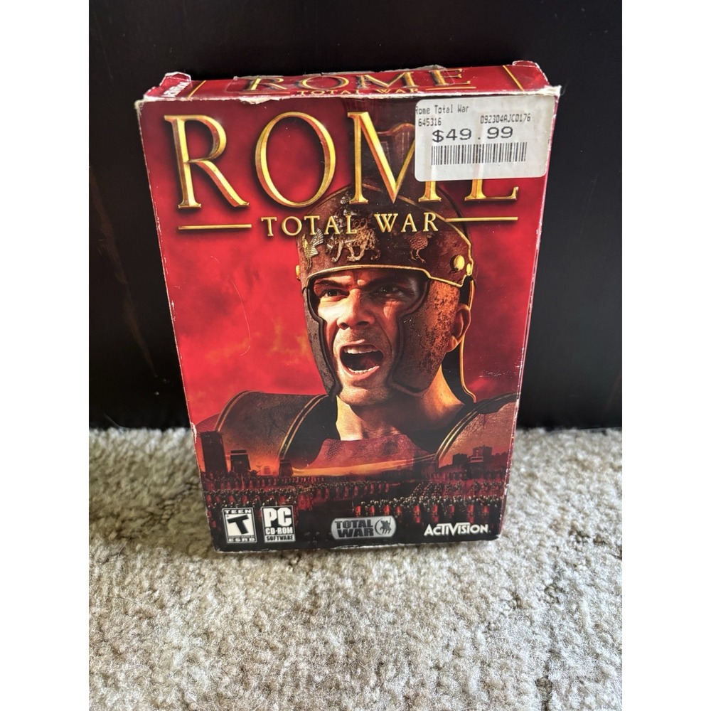 Rome Total War PC CD-ROM Game 2004 Big Box Complete 3 Discs Manual Windows XP
